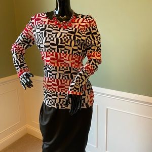 Kenneth Cole Geometric Shape Top